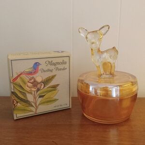 Jeanette Marigold Powder Dish & Powder